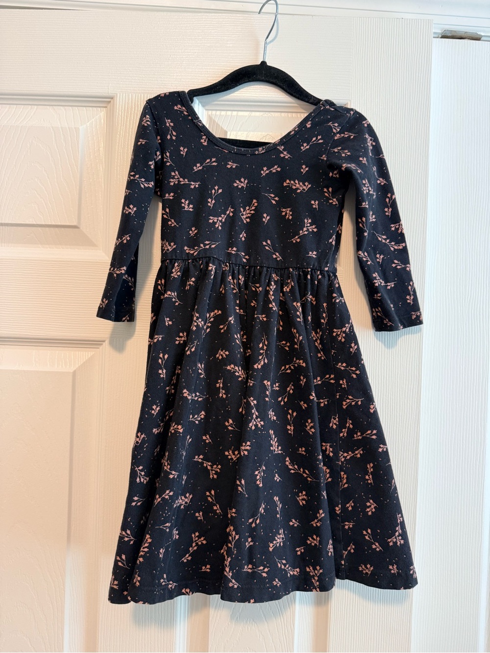 Alice + Ames Black Dress with Pink Floral Print